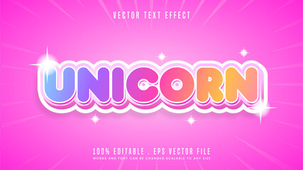 Cute candy rainbow text effect editable font style
