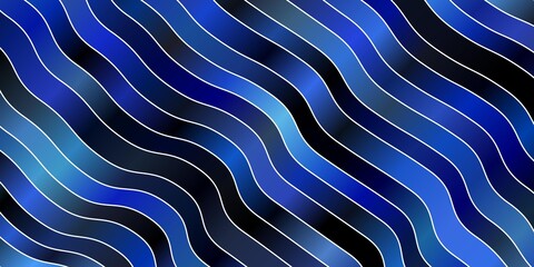 Obraz premium Light BLUE vector backdrop with bent lines.