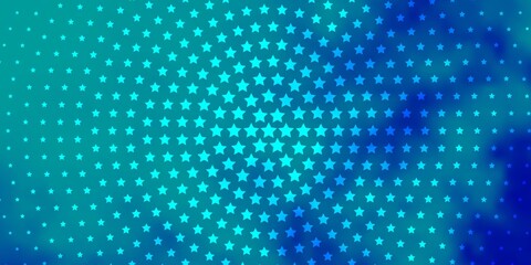 Light BLUE vector background with colorful stars.