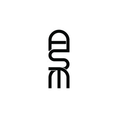 asm letter original monogram logo design