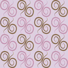 Seamless texture, pattern on a square background - colored curls. Abstraction.