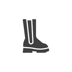 Calf boots vector icon