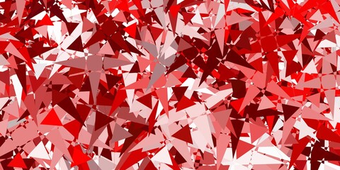 Light Red vector texture with random triangles.