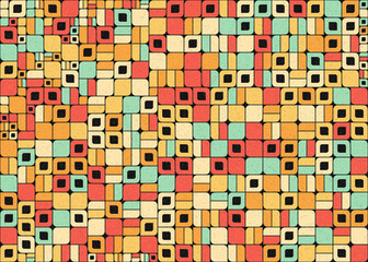 Abstract Geometric Pattern generative computational art illustration