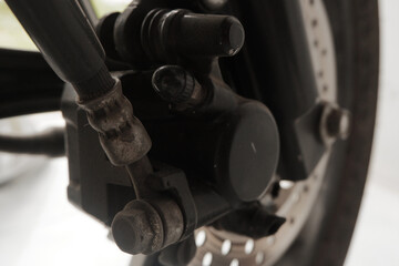Detail photo motorcycle brake system
