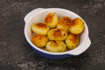 Roasted baby potato in the bowl