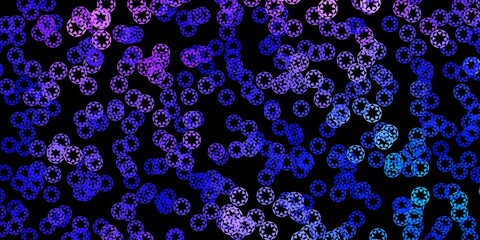 Dark purple vector template with circles.