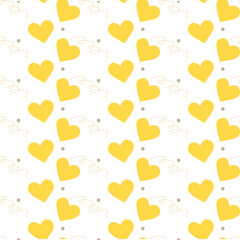 Cute hearts seamless vector pattern. Valentine's Day