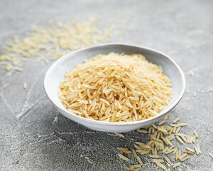 Uncooked basmati rice
