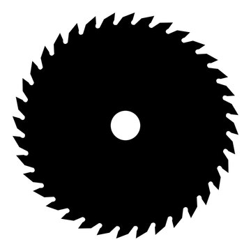 Circular saw blade isolated on white background