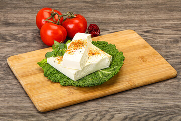 Fototapeta na wymiar Greek Feta cheese for salad