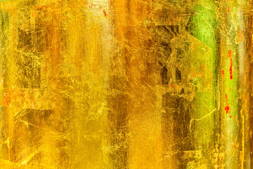abstract gold art grunge on dark background