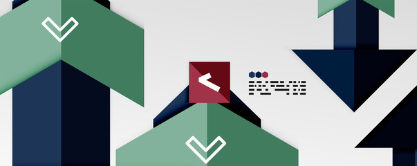 Shiny color triangles and geometric shapes vector abstract background