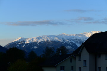 Fototapeta premium mountain village in the mountains