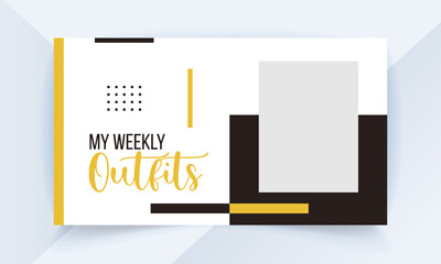 Fashion lifestyle sale web banner template and video thumbnail