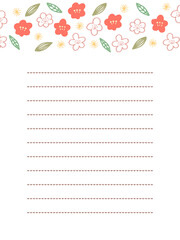 シンプル梅のお手紙フレーム