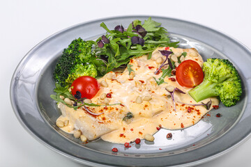Chicken breast in cream sauce