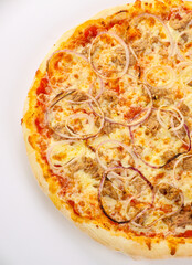 Pizza with meat and onion