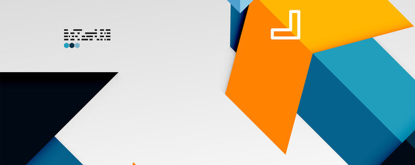 Shiny color triangles and geometric shapes vector abstract background