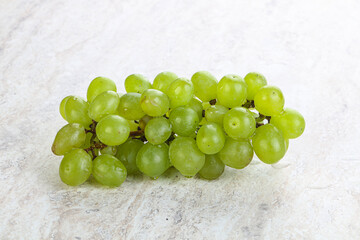 Ripe sweet green grape branch