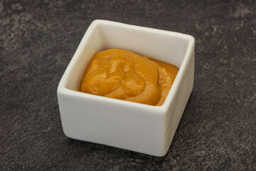 Mustard sauce in the bowl