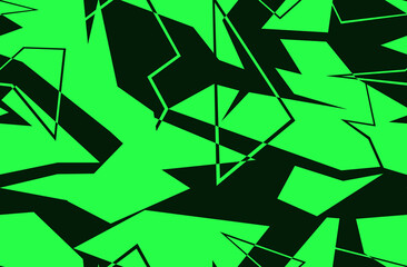 Fototapeta premium Racing background geometric. Abstract camo seamless pattern. Print vinyl and decal. Endless texture from shapes and lines. Vector