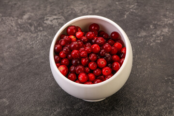 Sweet and tasty cranberry in the bowl