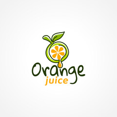 Orange juice logo vector graphic for any business especially for food and beverage, cafe, drink, etc.