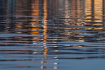 reflets colorés du lac Léman