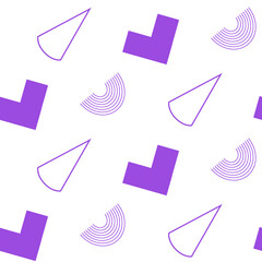A seamless pattern of abstract geometric shapes. on a white background. Vector illustration