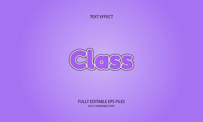 Class style editable text effect
