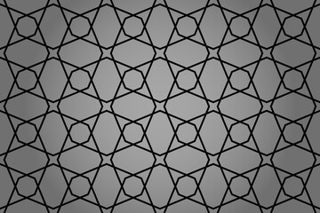 Naklejka premium The geometric pattern with lines. Seamless vector background. Black and gray texture. Graphic modern pattern. Simple lattice graphic design