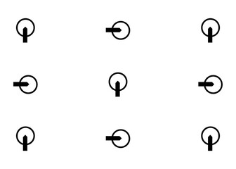 Arrow with a ring. Abstract vector background.