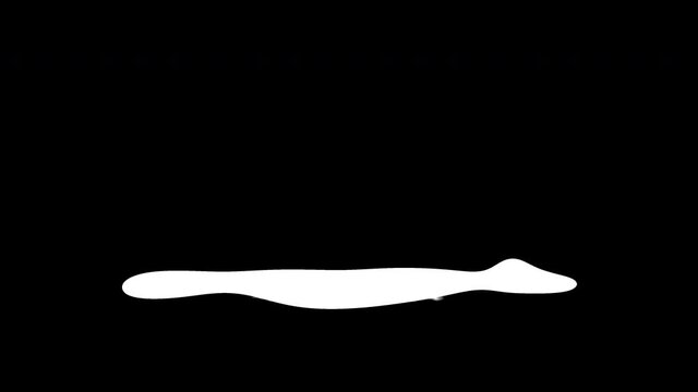 Happy new year 2027. Past years number is melting away and the new year is waking up. Number melting title animation. Black and white alpha animation. 4k video.