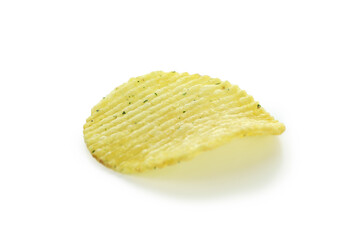 Tasty chips slice isolated on white background