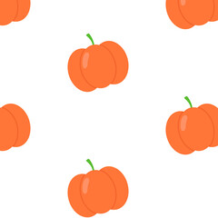 vector seamless pattern with pumpkins
