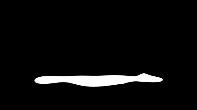 Happy new year 2025. Past years number is melting away and the new year is waking up. Number melting title animation. Black and white alpha animation. 4k video.