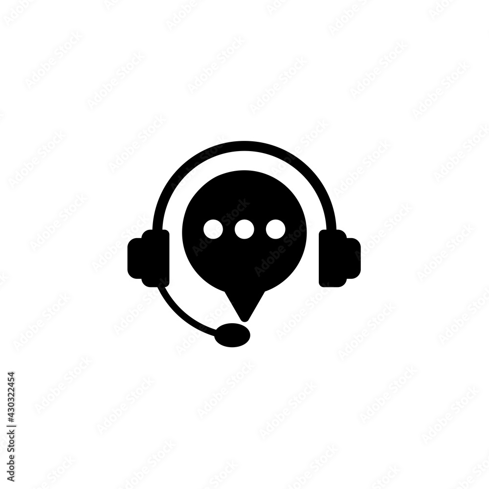 Aufkleber minimal editable stroke hotline icon. flat linear change line thickness simple operator logotype gra