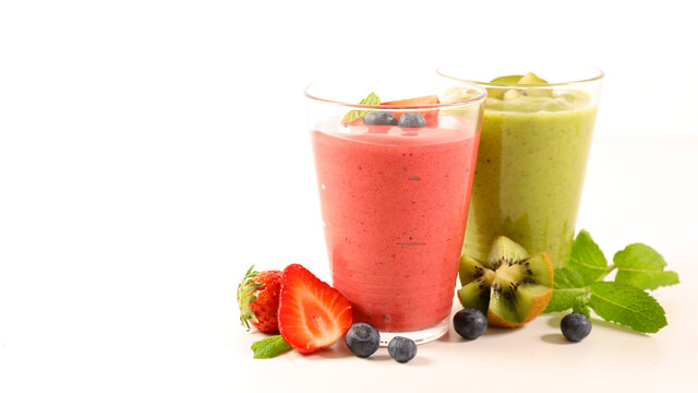 Fruit Juice- Smoothie Isolated On White Background