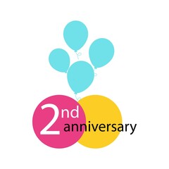 Anniversary emblem, anniversary template design for web, game ,Creative poster, booklet, leaflet, flyer, magazine, invitation card