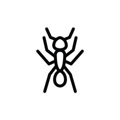 ant outline logo vector illustration