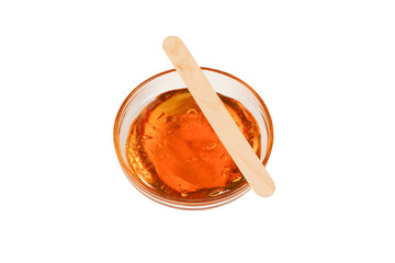 honey wax for depilation isolated on a white background