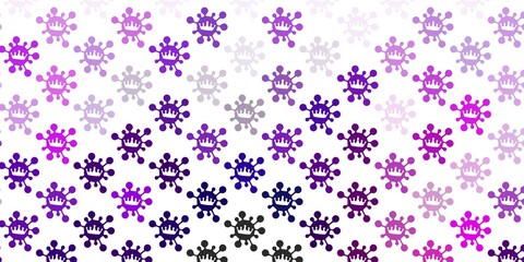 Light purple vector template with flu signs.