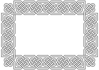 Frame with Celtic knots. Linear border made with Celtic knots for use in designs for St. Patrick's Day.