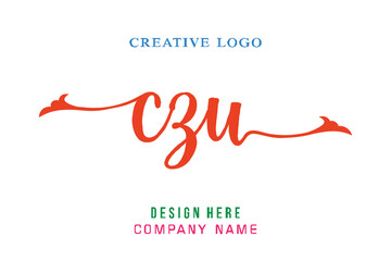 CZU lettering logo is simple, easy to understand and authoritative - obrazy, fototapety, plakaty