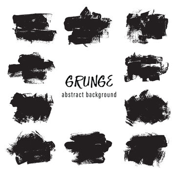 Vector grunge paint stripe Text boxes for banner.