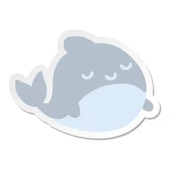 Tuinposter walvis sticker © lineartestpilot