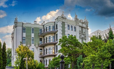 Obraz premium House with Chimaeras in Kyiv, Ukraine