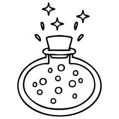 bubbling potion bottle
