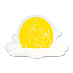 a fried egg grunge sticker